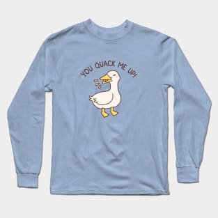 Cute Quacking Duck You Quack Me Up Long Sleeve T-Shirt